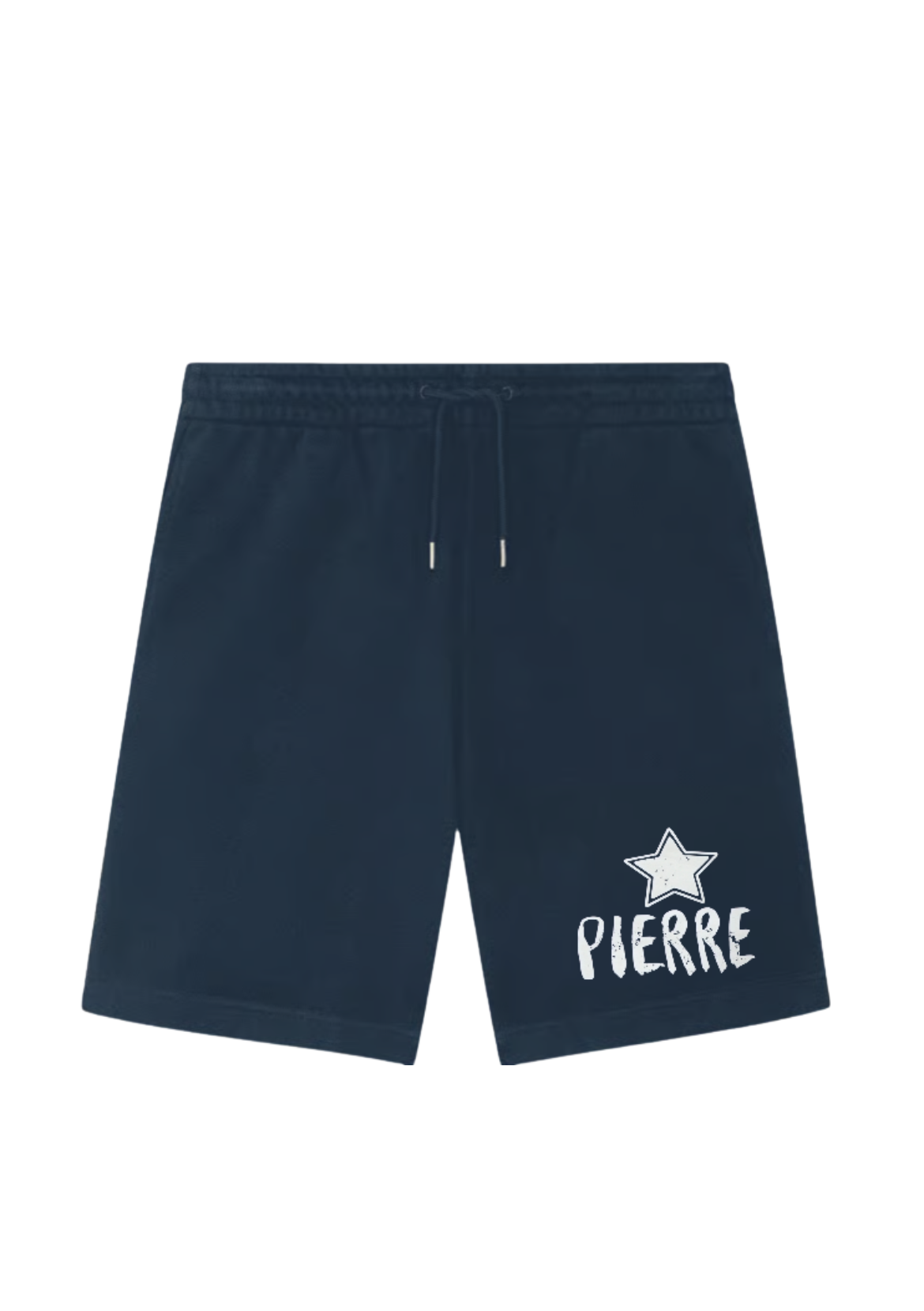 Pierre Distressed Graphic Shorts - Navy